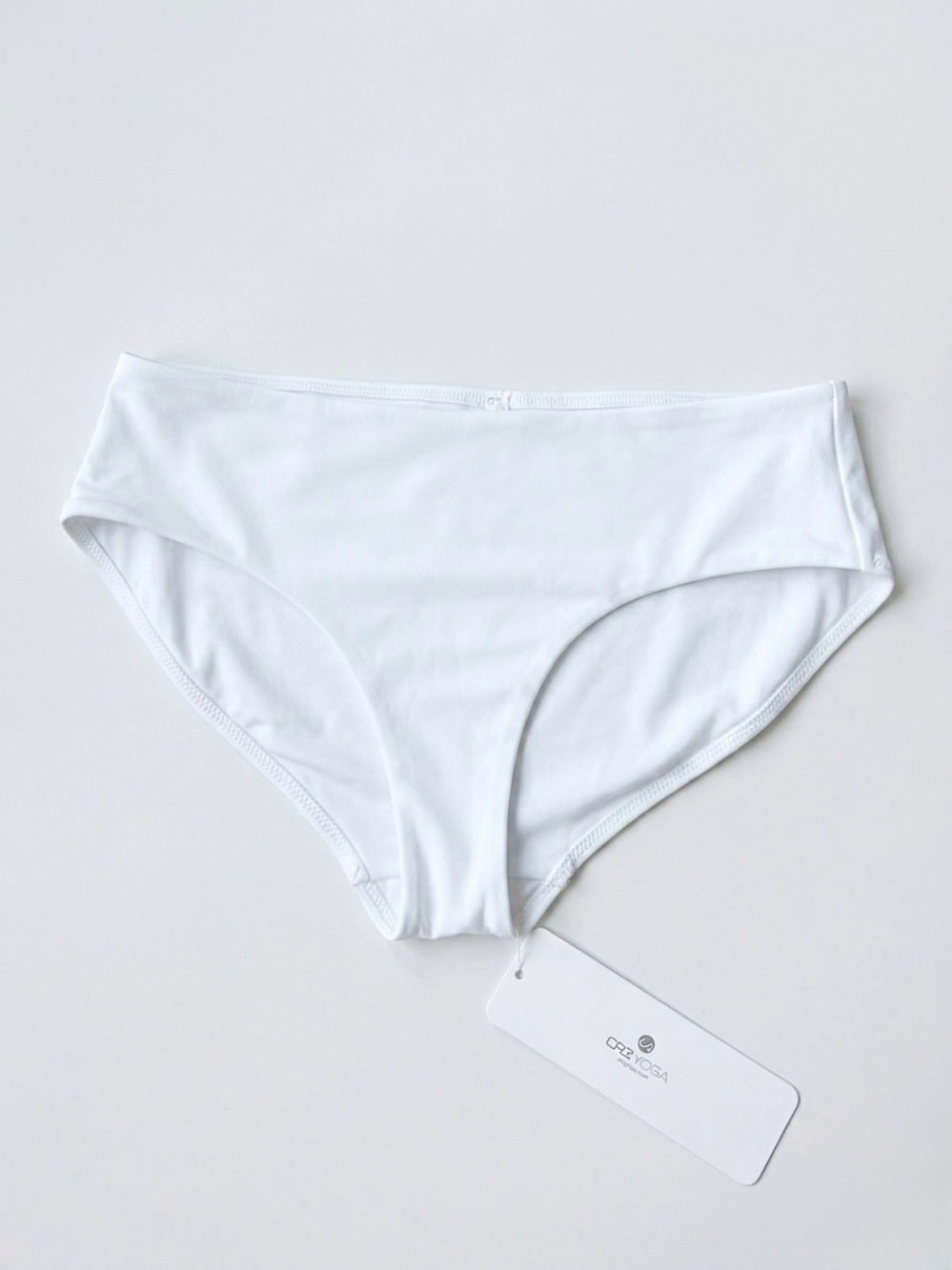 CRZ YOGA Mid Waisted Bikini Bottoms Full Coverage White Women’s M
